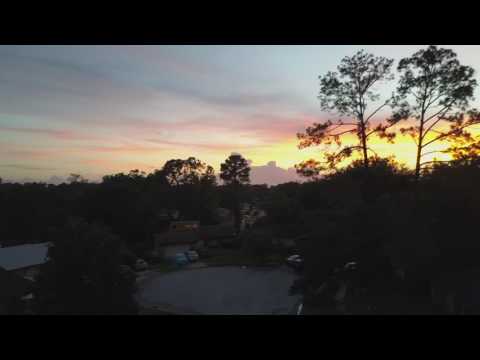 Aerial video sunset. June 16, 2017