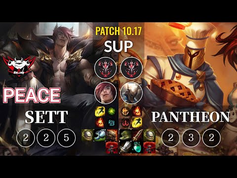 JDG Peace Sett vs Pantheon Sup - KR Patch 10.17
