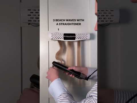 3 Beach Waves With A Flat Iron Straightener #beachwaves #flatironwaves
