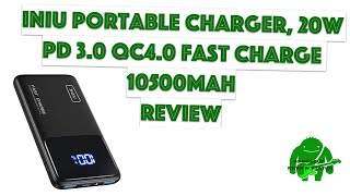 INIU Portable Charger, 20W Fast Charge 10500mAh Review