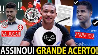 ASSINOU! ATACANTE FECHOU com TIMÃO! WESLEY ANUNCIADO no CRUZEIRO! PEDRO RAÚL ESPERANÇA! MEMPHIS e+