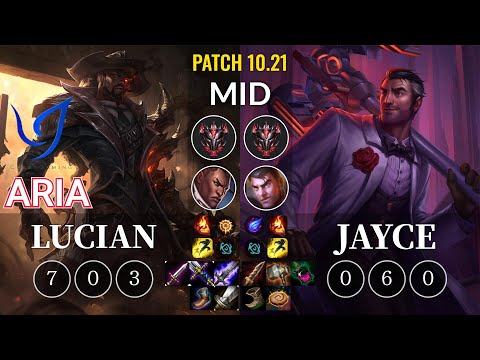 CGA Aria Lucian vs Jayce Mid - KR Patch 10.21