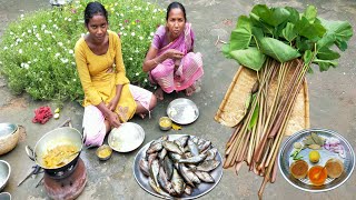Small Fish And Green Taro Stem Recipe