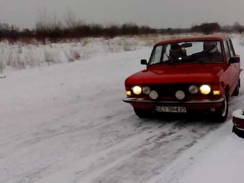 Fiat 125p Kamil Sakłak rajdowy debiut Krosno 7 02 2010
