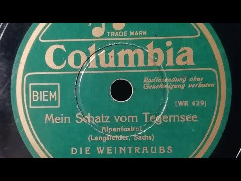 Die Weintraubs  - Mein Schatz vom Tegernsee , v. Max Mensing (Alpenfoxtrot) Columbia Austria WR 429
