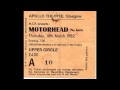 Motörhead - Live in Glasgow 1982 (Full Concert) FM ...