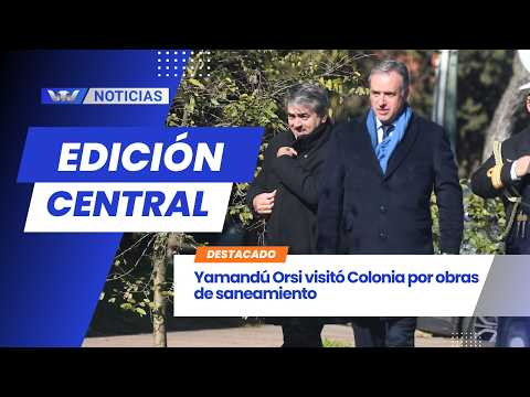Yamandú Orsi visitó Colonia por obras de saneamiento