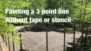 Painting a 3 point line without tape or stencil