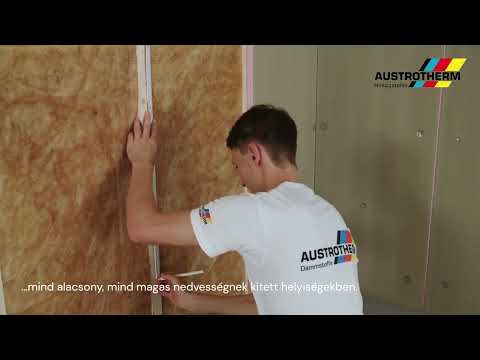 Austrotherm Uniplatte építőlemez alkalmazása favázas falszerkezetre