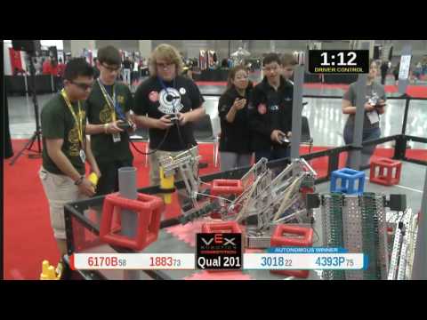 2015 VRC Tech Q201 - 6170B 1883 vs 3018 4393P - 17 to 47 - VEX Worlds 2015 - Technology Division
