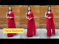Tara Sutaria Looking Gorgeous In Red Saree ️