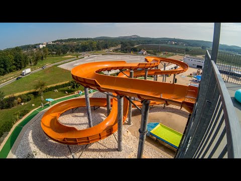 Croatia's Longest Water Slide - Family Rafting at Aquacolors Poreč