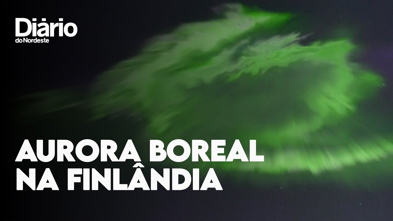 Imagem da notícia: Aurora boreal é formada na Finlândia após tempestade magnética; veja vídeo 