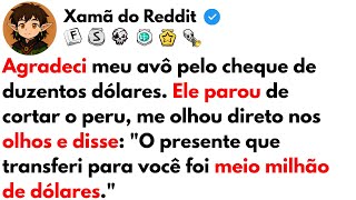 [FULL STORY] I thanked my grandfather for the two hundred dollar check. He stopped carving the tu...