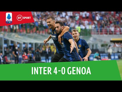 Inter Milan vs Genoa (4-0) | Džeko and Çalhanoğlu score on debuts | Serie A Highlights