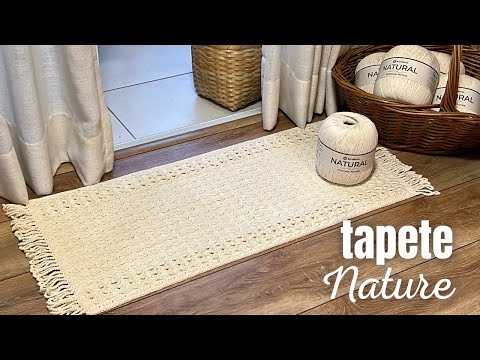 NATURE RUG - EASY Crochet Rug made with just 1 skein of Euroroma Natural Marcelo Nunes yarn.