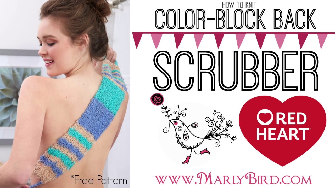 Knit Color Block Back Scrubber
