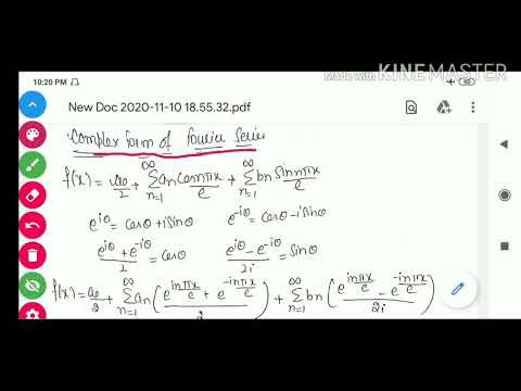 Complex form of Fourier series (lecture 5)