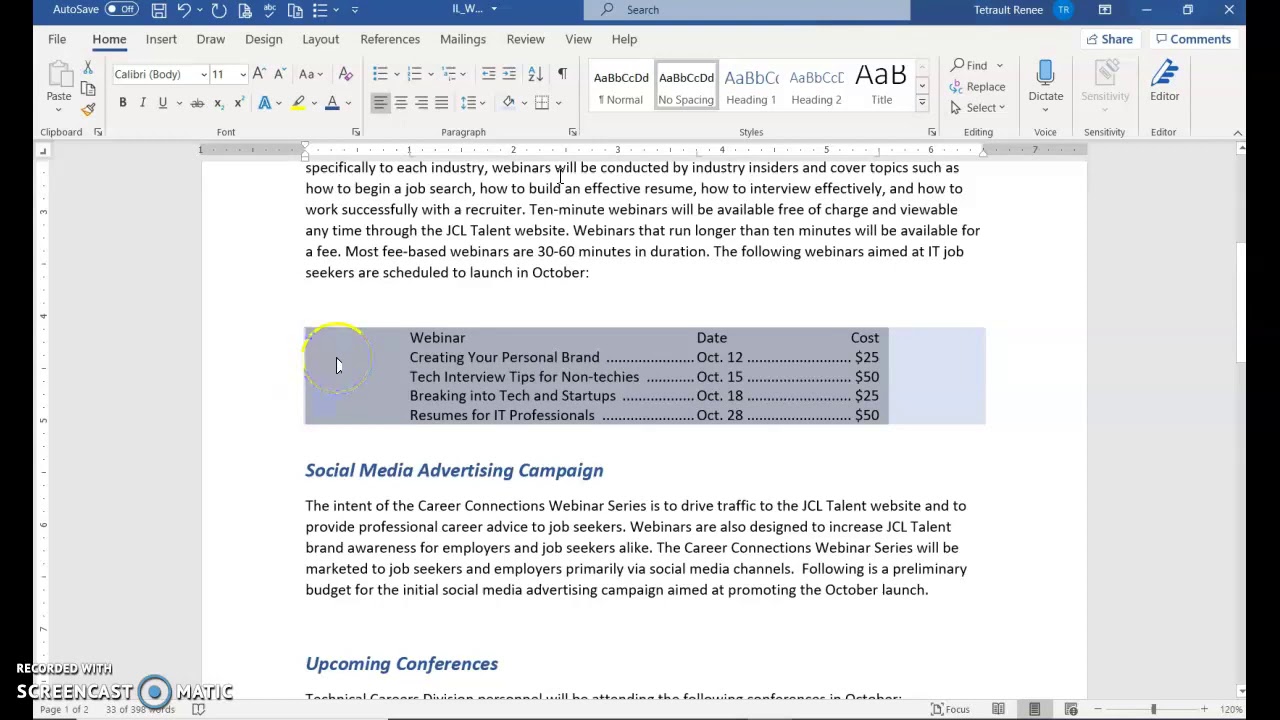 Word Module 3 eTextbook Project Part 1