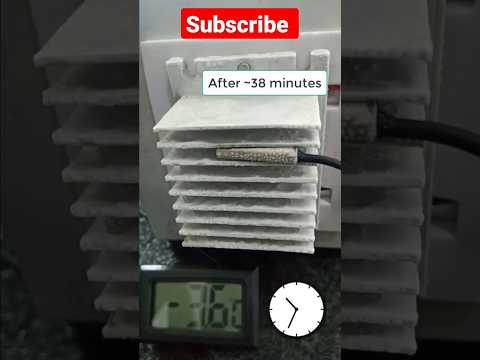 Peltier effect, mini ac time lapse #shorts #diy #science