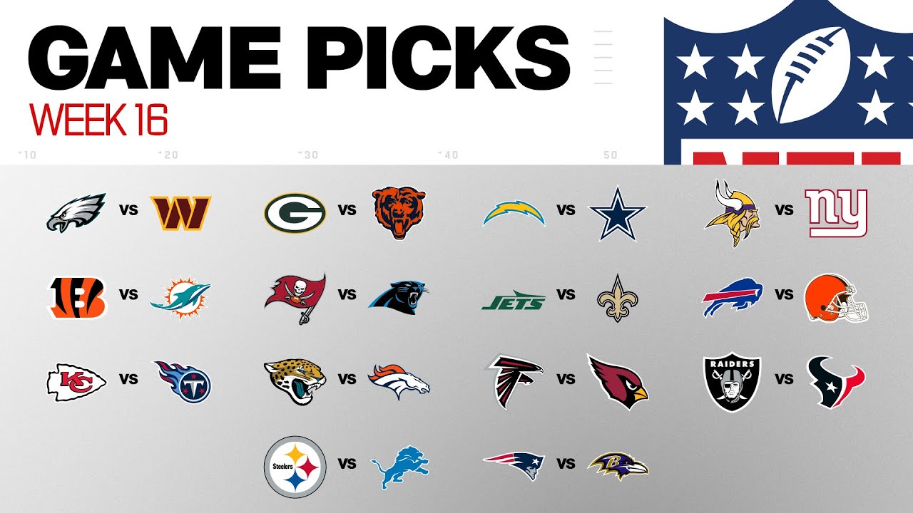 NFL Game Picks Week 16
