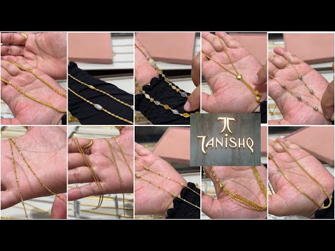 Tanishq lightweight 3 to 4 grams onwards chains and necklace designs with price and weight 