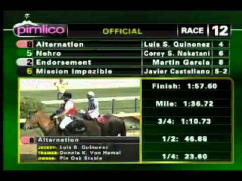 Pimlico 051812 Race 12 Pimlico Special