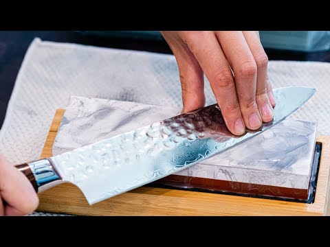 How to Sharpen Kitchen Knives with a Whetstone