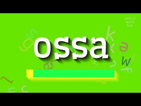 OSSA - HOW TO SAY OSSA?