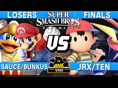 Smash Ultimate Losers Finals - SAUCE/Bunkus (Mario / DDD) vs Jrx/Ten (Ness / Greninja) - CNB 188