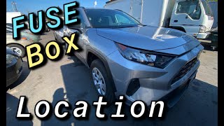 FUSE BOX LOCATION ON A 2019 - 2024 TOYOTA RAV4