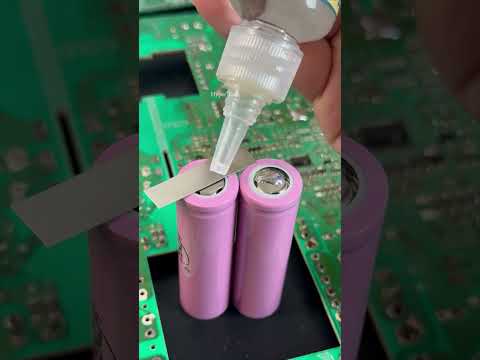 How to easily solder nickel sheet to 18650 lithium battery  #18650 lithium battery
