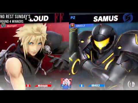 No Rest Sunday's #1 - Midnight(Cloud) vs OR4CL3(Samus) Winner's Quarters