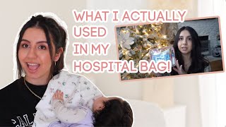 What I ACTUALLY Used In My Hospital Bag For Labor & Delivery!