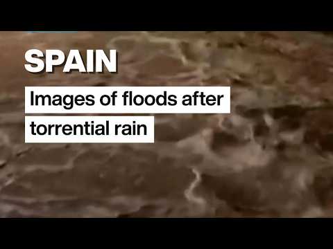 Spain: Images of floods after torrential rain