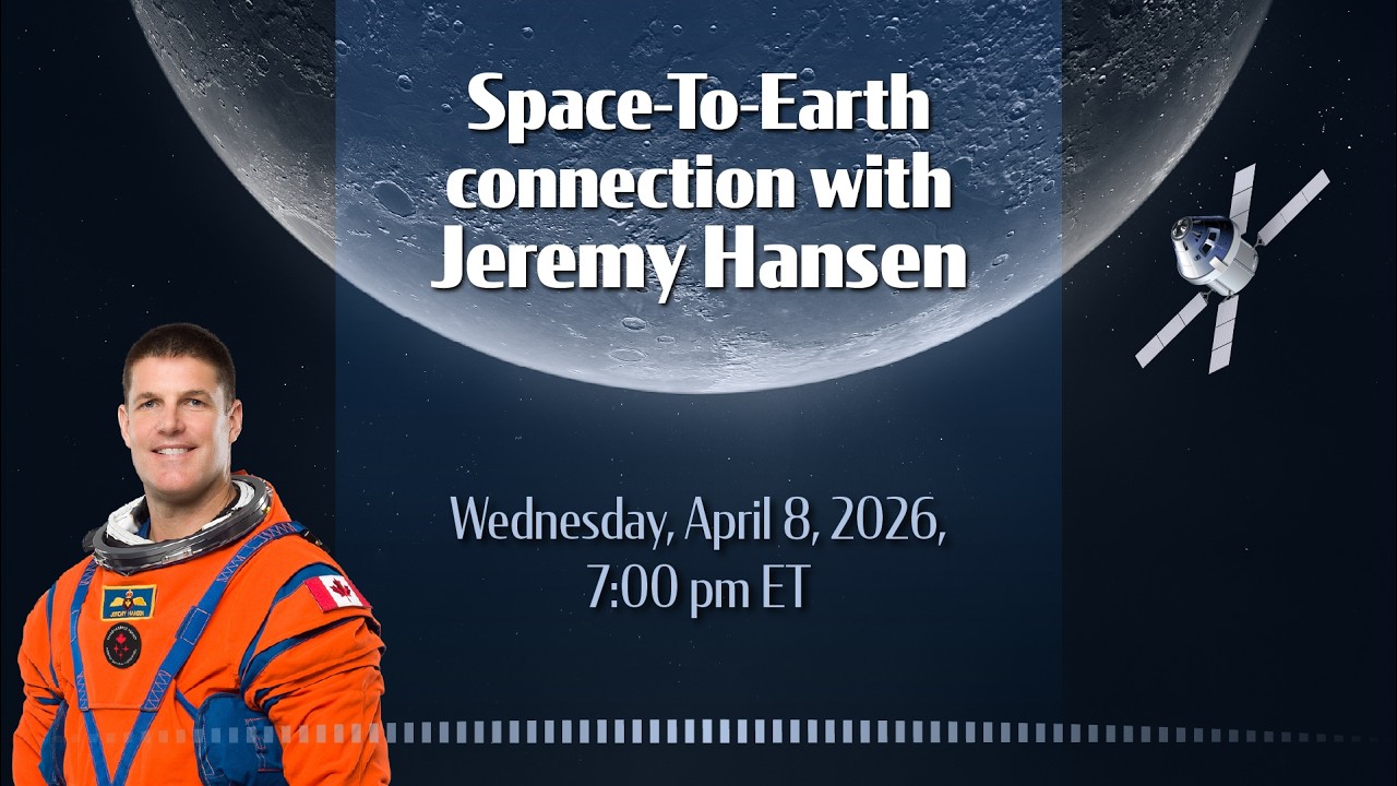 Jeremy Hansen speaks with Prime Minister Mark Carney during the Artemis II mission