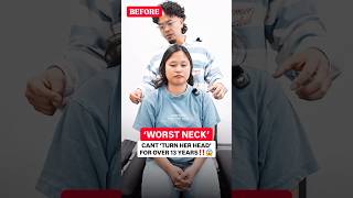 ‘WORST NECK’ IVE CRACKED‼️😱#chiropractic #backpain #neckpain #trending