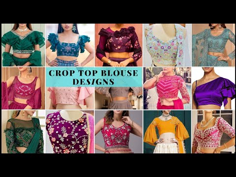 Latest Crop Top Blouse Designs 2023 \\ Designer Crop Top Blouse Design \\ Lovely❤️Crop Top Blouse