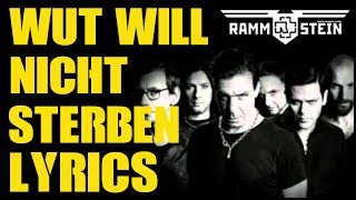 Rammstein wut will nicht sterben lyrics