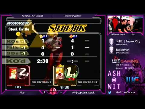 Moy (Fox) vs. TW | Captain Faceroll (Sheik) - Melee Winner's Quarters ASH@WIT #24 7/31/15