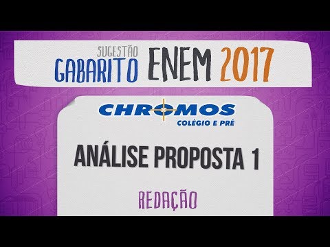 Tradução em Libras - Gabarito ENEM 2017 CHROMOS: Redação - Análise Proposta 1