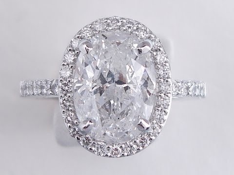 3.51 ctw Oval Cut D SI2 Diamond Engagement Ring - BigDiamondsUSA