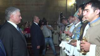 Edward Nalbandian a assisté à la cérémonie consacrée au 777 ème anniversaire de la consécration du monastère Gandzasar en Artsakh