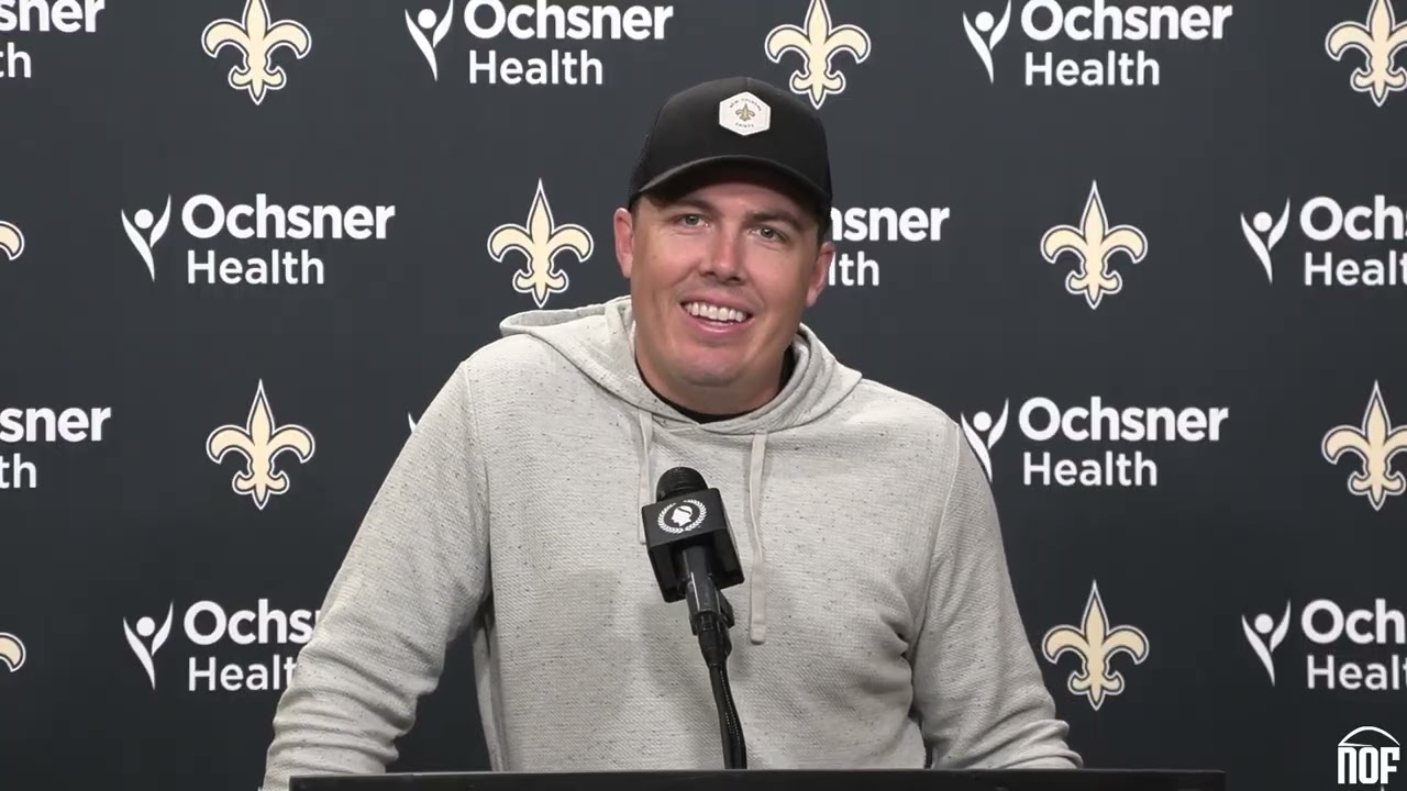 Saints HC Kellen Moore on Tyler Shough, Devin Neal, leaning on run game, finishing season strong