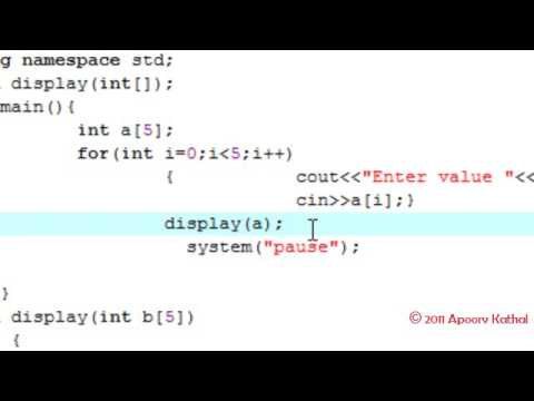 C++ Calling functions with Arrays