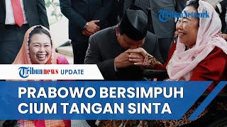 Momen Prabowo Subianto Bersimpuh dan Cium Tangan Istri Gus Dur seusai Sidang Tahunan MPR RI
