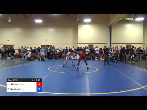 2018 Marine Corps US Open/UWW Junior Freestyle 61 Rnd Of 16 - Jordan Decator (Unat) Vs. Christophe