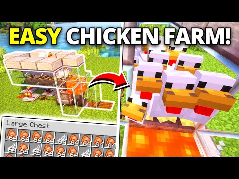SIMPLE Automatic Chicken Farm in Minecraft 1.21+ (Tutorial)
