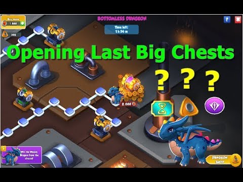 Opening Last Big Chest-Dragon Mania Legends | Bottomless Dungeon Vibrant Dragon|  DML | HD