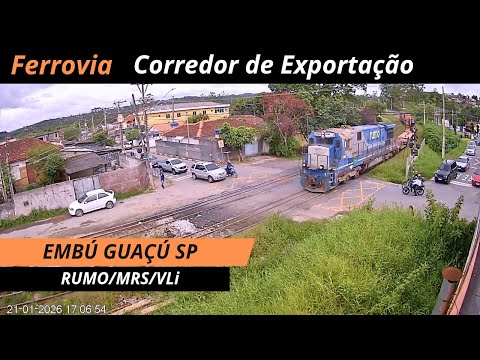 TREM AO VIVO EMBÚ GUAÇÚ  SP BRASIL